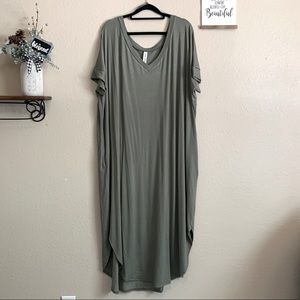 Light Olive Maxi Dress